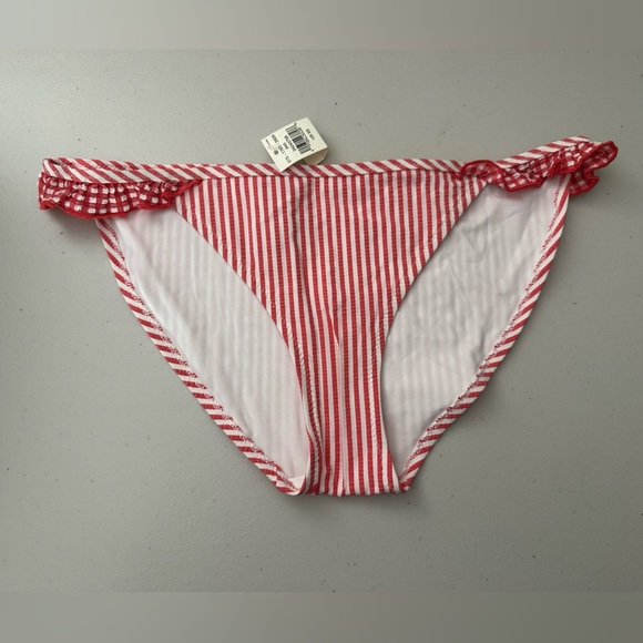 Aerie Red and White Striped Bikini Swim Bottoms Size Small and XS - Picture 1 of 7